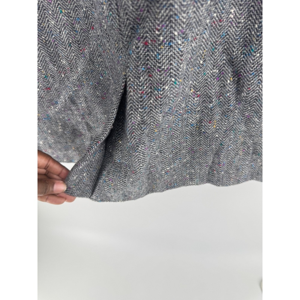 Vintage Pendleton Grey Herringbone Wool Confetti Tweed Pencil Skirt Size 12 USA - Picture 5 of 6